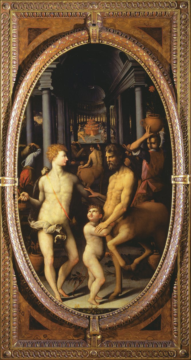 Apollo ja Chiron, 1572 (liuskekivi) tekijältä Lodovico Buti