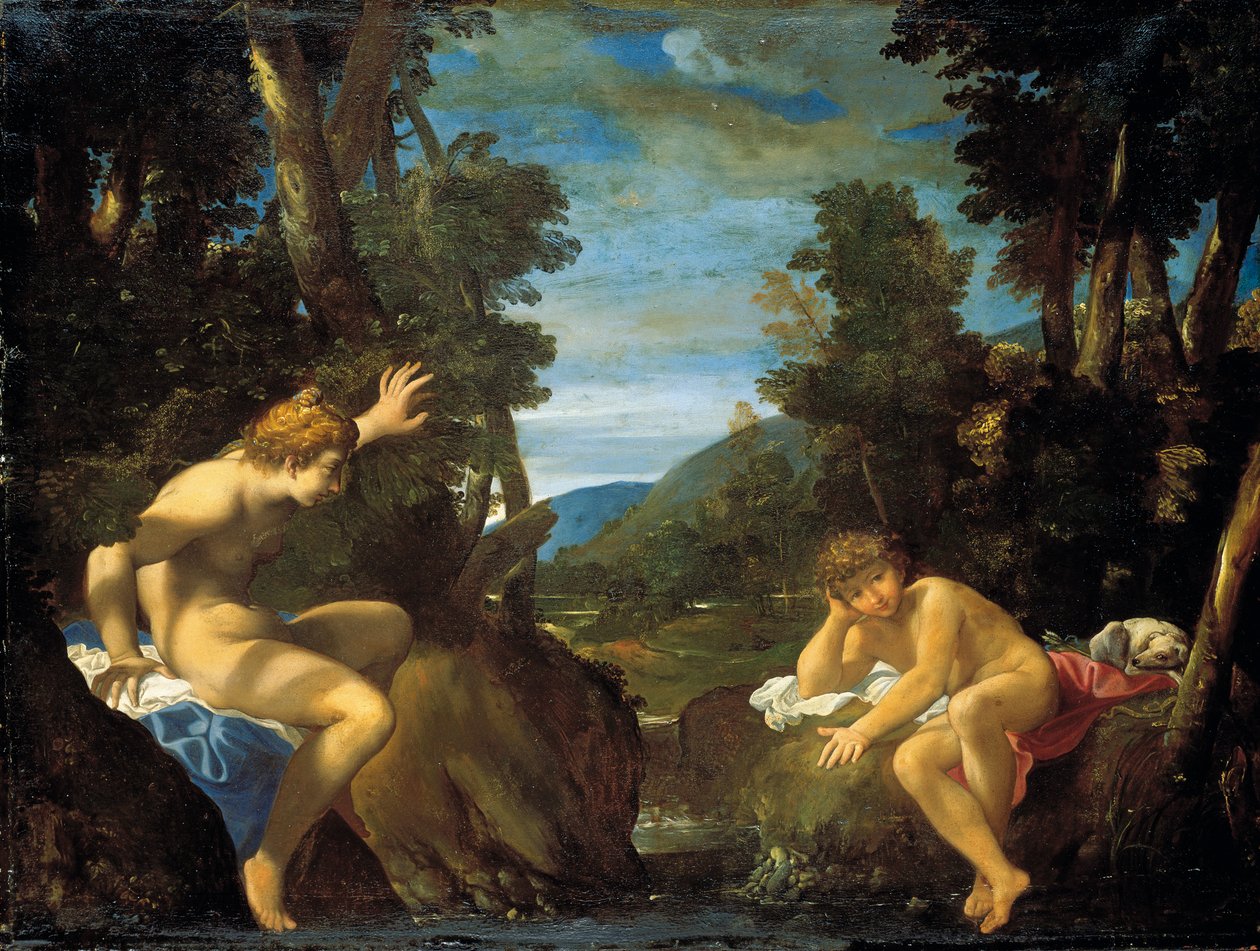 Salmacis ja Hermaphroditus tekijältä Lodovico Carracci