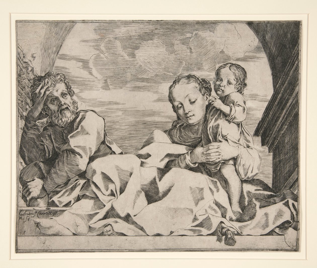 Pyhä perhe tekijältä Lodovico Carracci