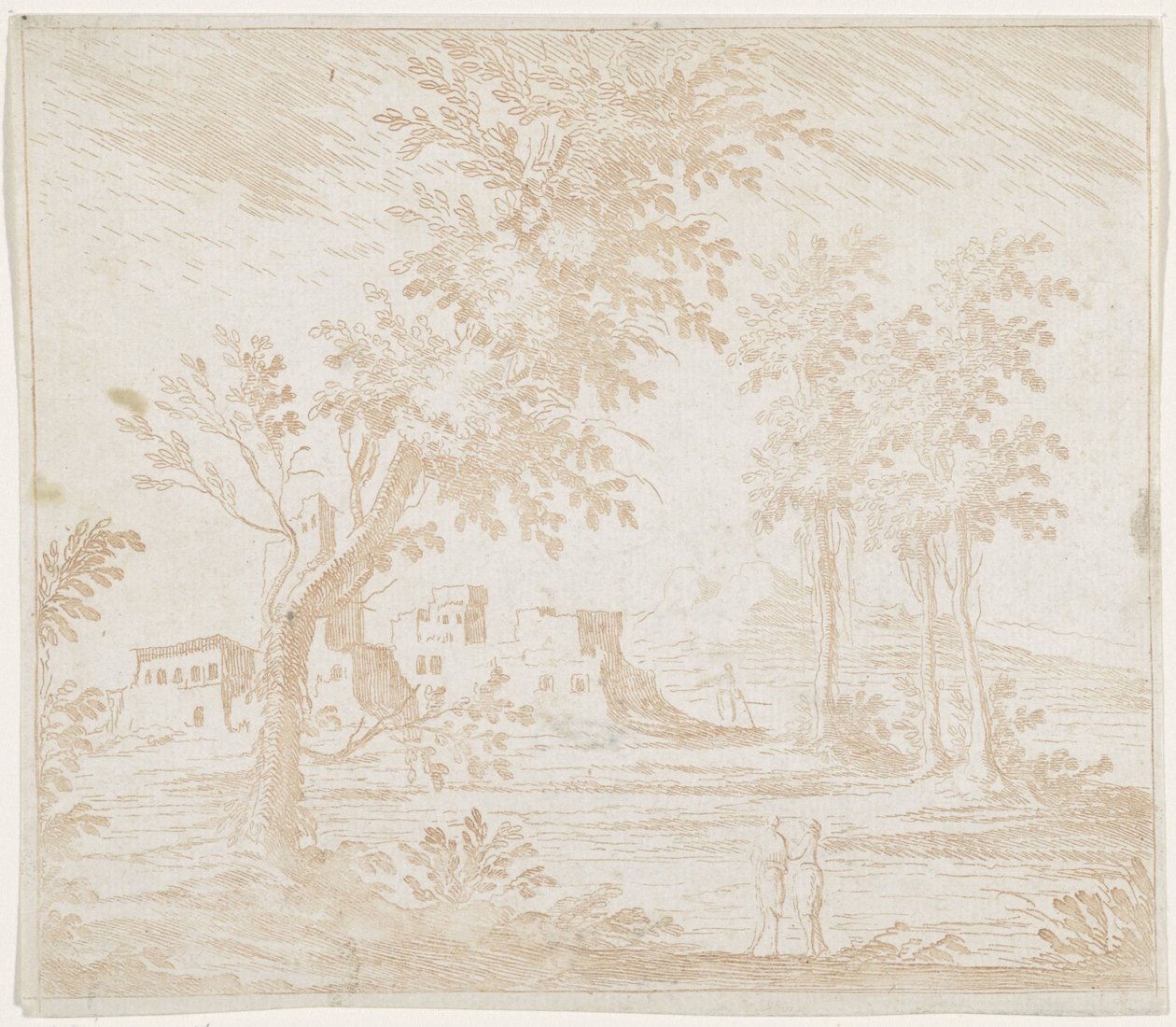 Maisema raunioineen tekijältä Lodovico Mattioli (attributed to)