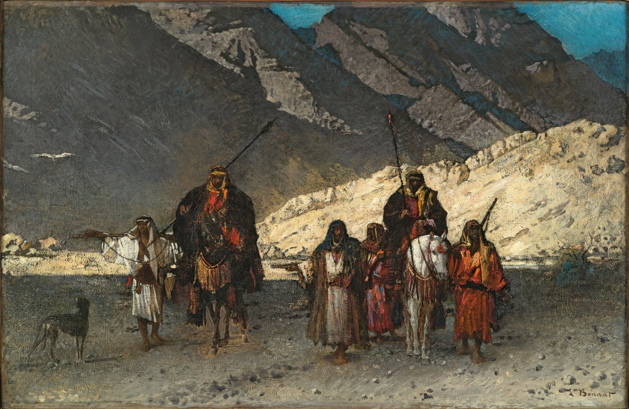 Arabian sheikit vuorilla tekijältä Léon Bonnat