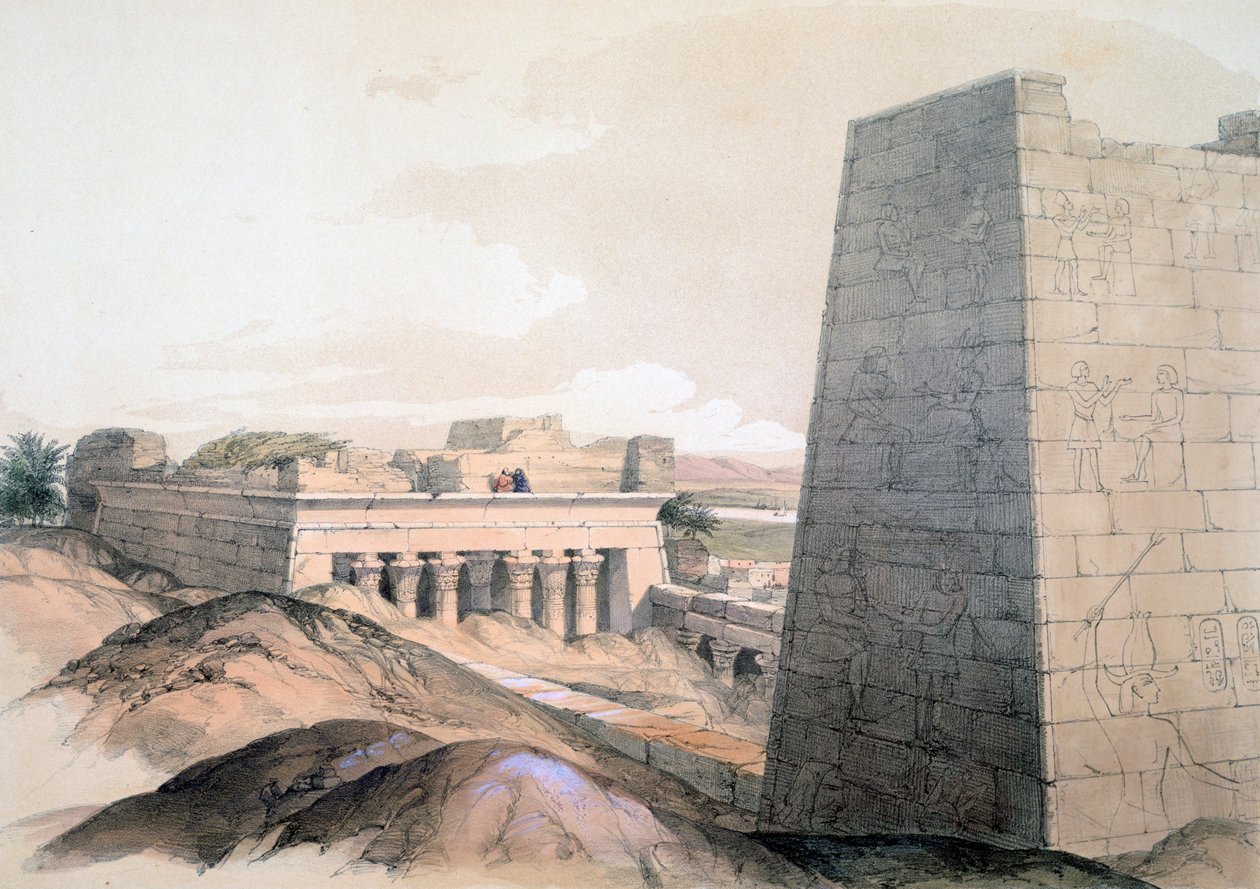 "Edfun temppeli", Egypti, 1800-luku tekijältä Lord Wharncliffe