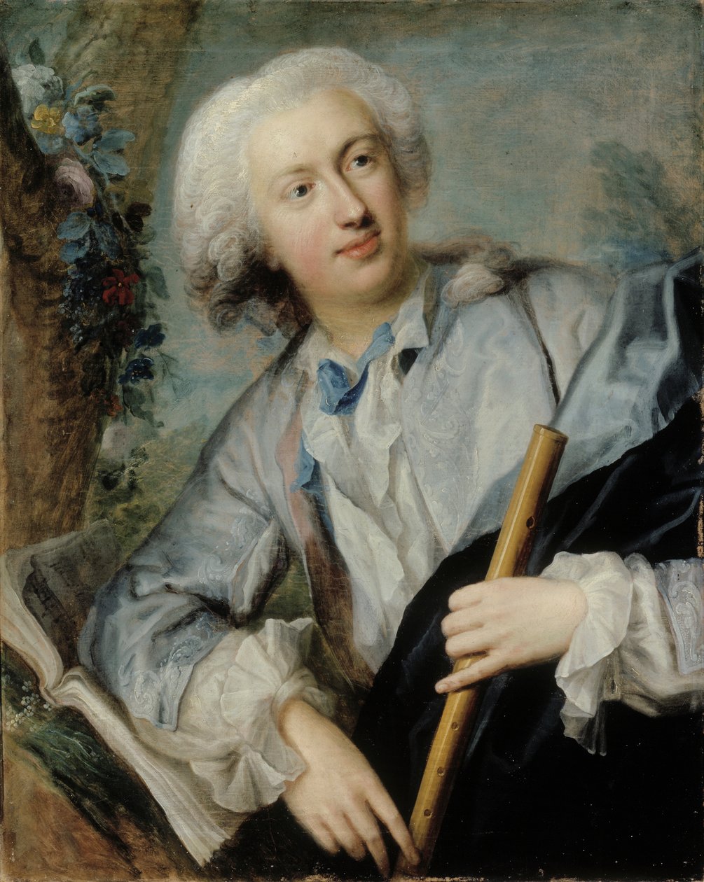Huilusoittaja, 1734. tekijältä Lorenz Pasch the Elder