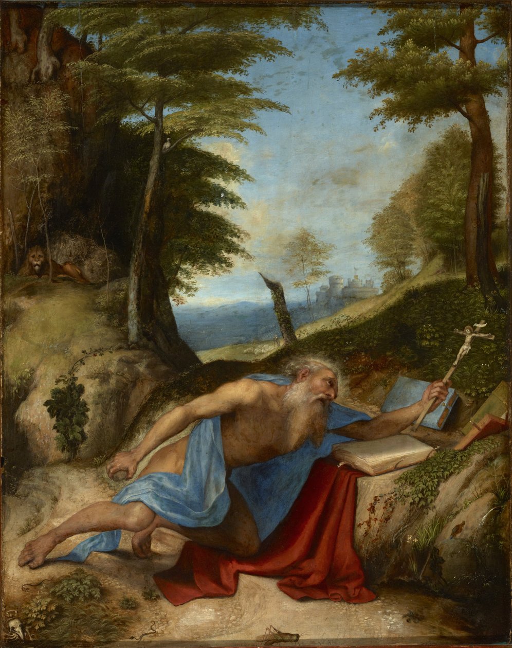 Pyhä Jerome katuvainen tekijältä Lorenzo Lotto