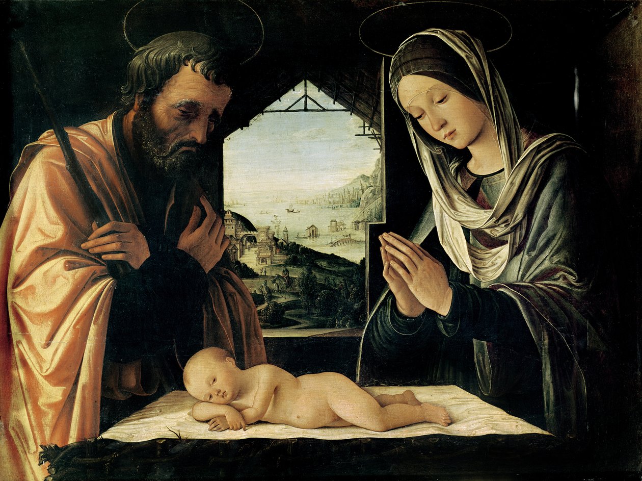 Syntymä, noin 1490 tekijältä Lorenzo Costa