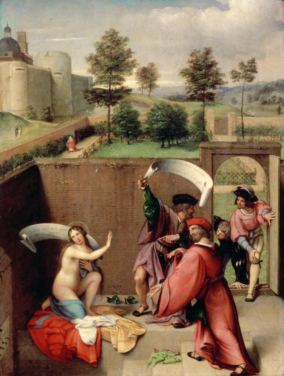 Susanna ja vanhimmat, 1517 (paneeli) tekijältä Lorenzo Lotto