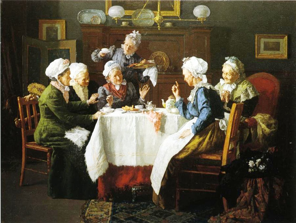 Isoäidin teejuhlat, 1915 tekijältä Louis Charles Moeller