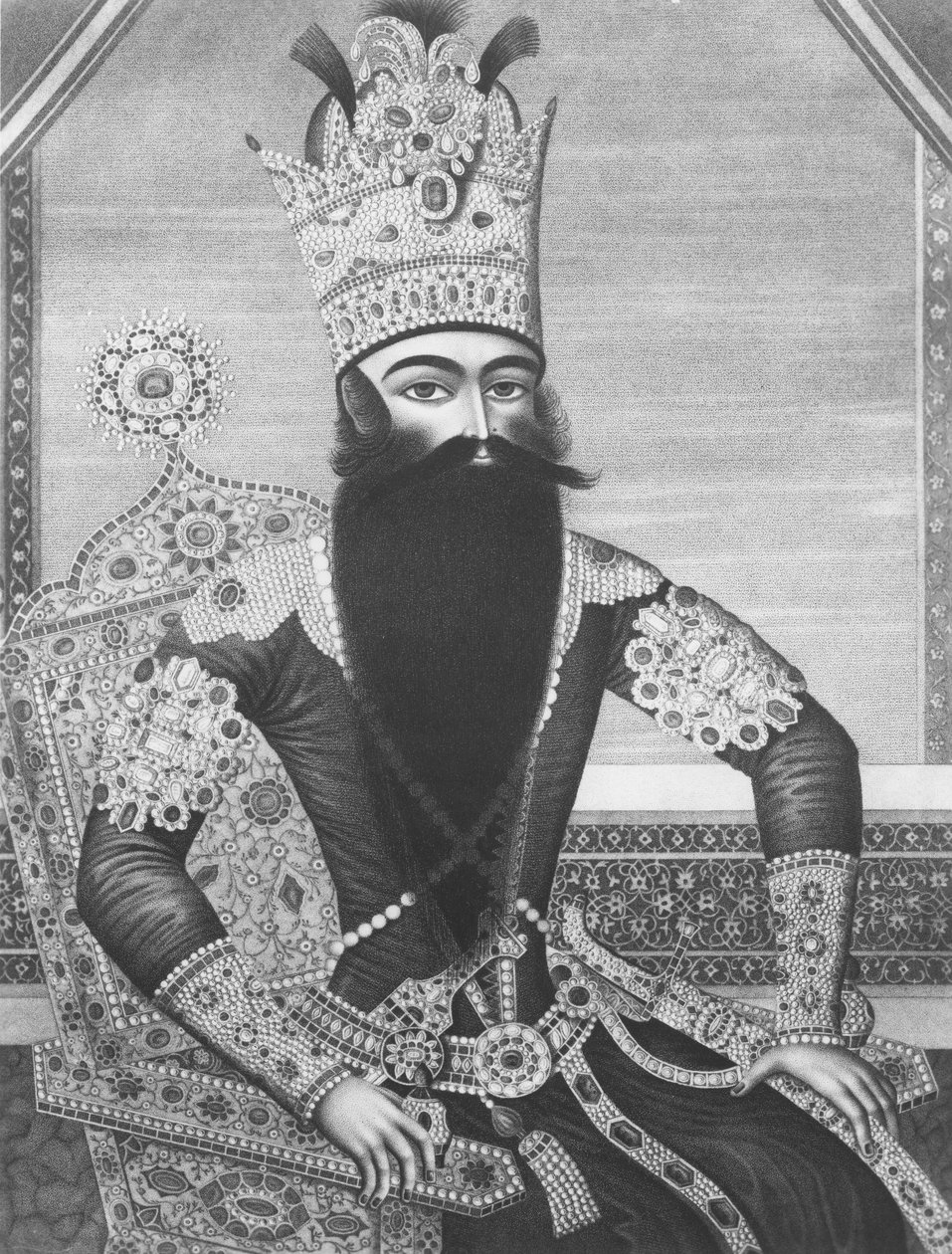 Fath-Ali Shah Qajar tekijältä Louis Charles Ruotte