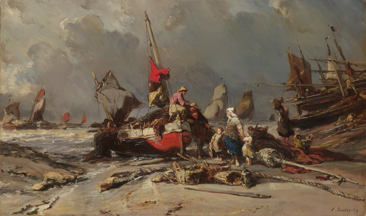 Myrskyn jälkeen, 1869 tekijältä Eugene Isabey