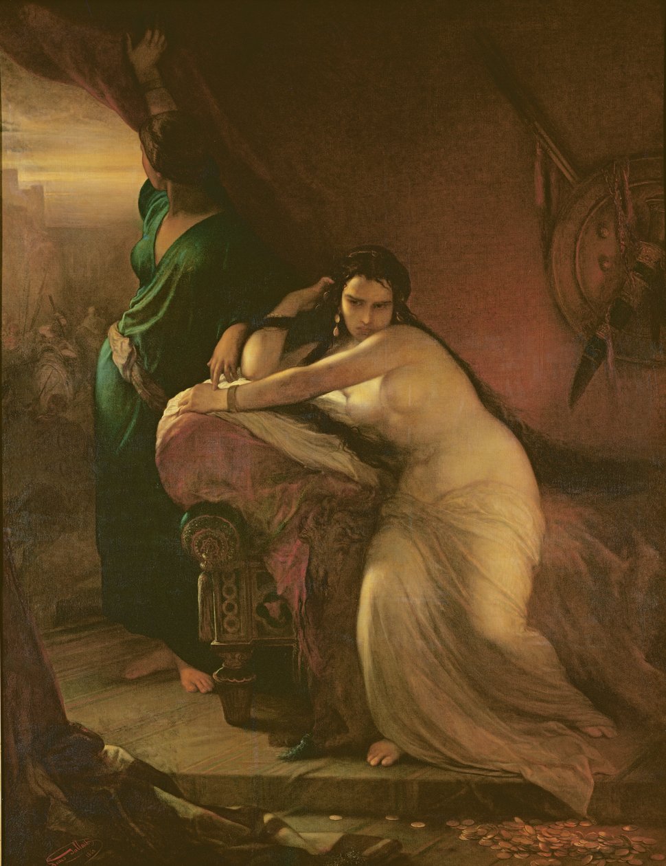 Delilahin katumus, 1862 tekijältä Louis Gallait