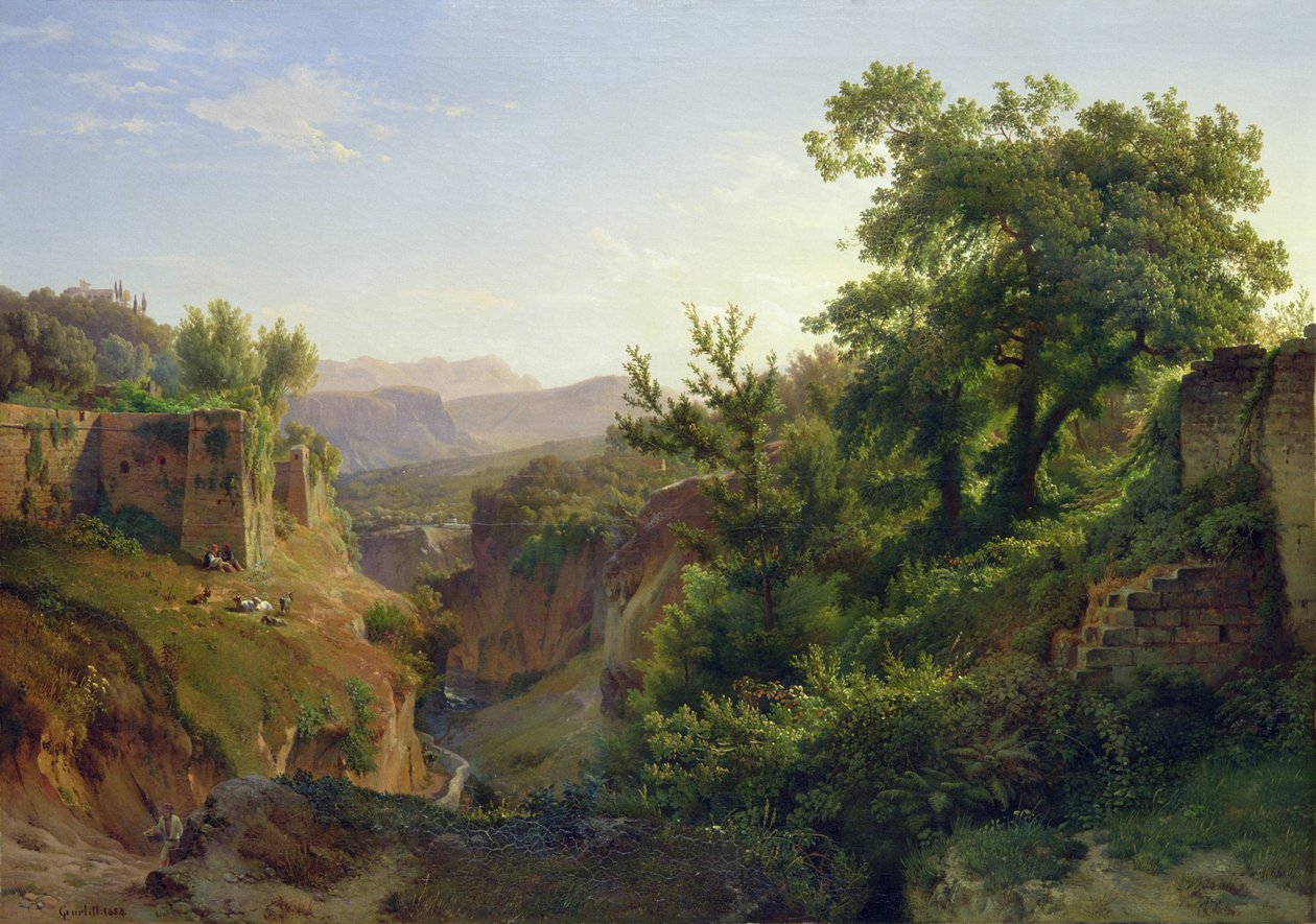 Laakso lähellä Sorrentoa, 1854 tekijältä Louis Gurlitt