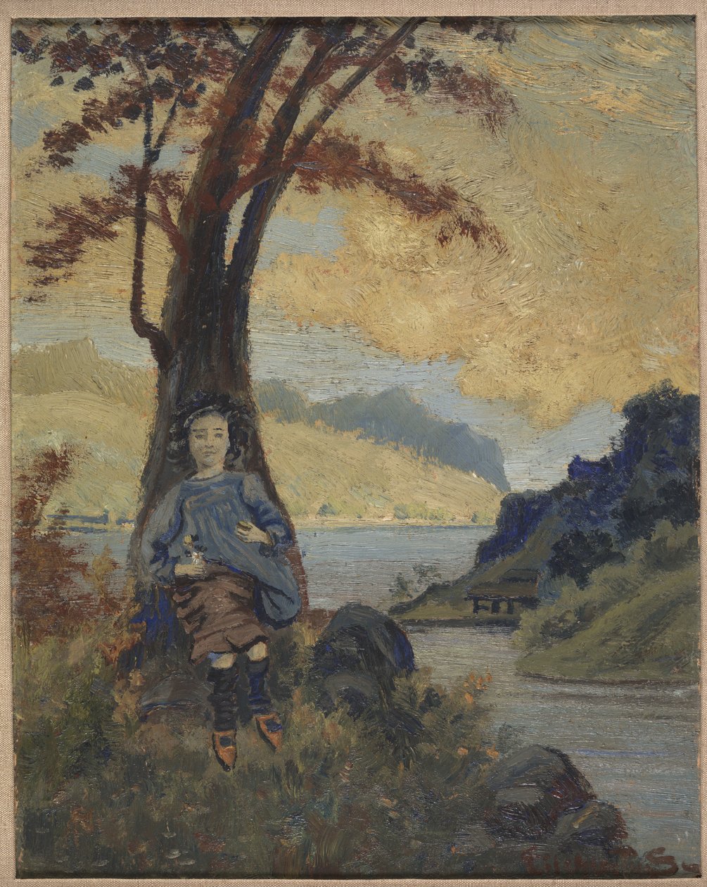 Italialainen tyttö, n. 1913 tekijältä Louis Michel Eilshemius