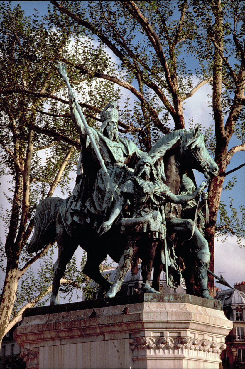 Kaarle (Carolus Magnus, Kaarle Suuri) (747-814) frankkien kuningas ja lännen kristitty keisari, 1878 (pronssi) tekijältä Louis Rochet