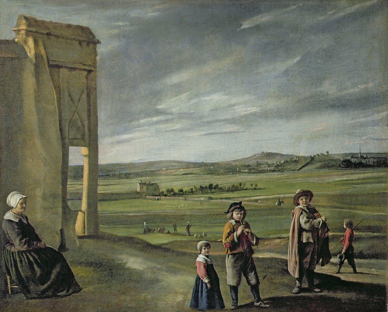 Maisema talonpoikia, noin 1640 tekijältä Louis le Nain