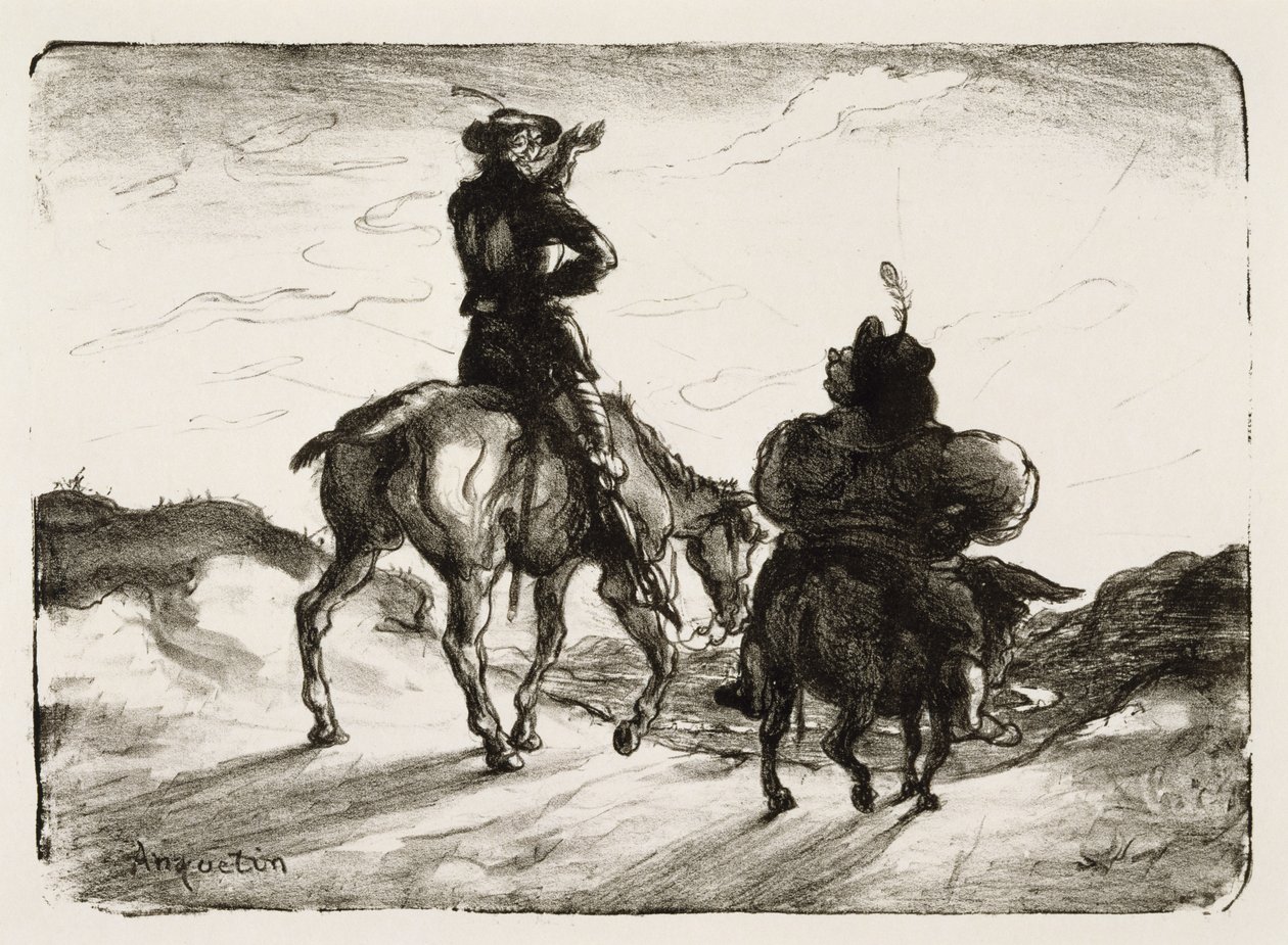 Don Quijote ja Sancho Panza tekijältä Louis Anquetin