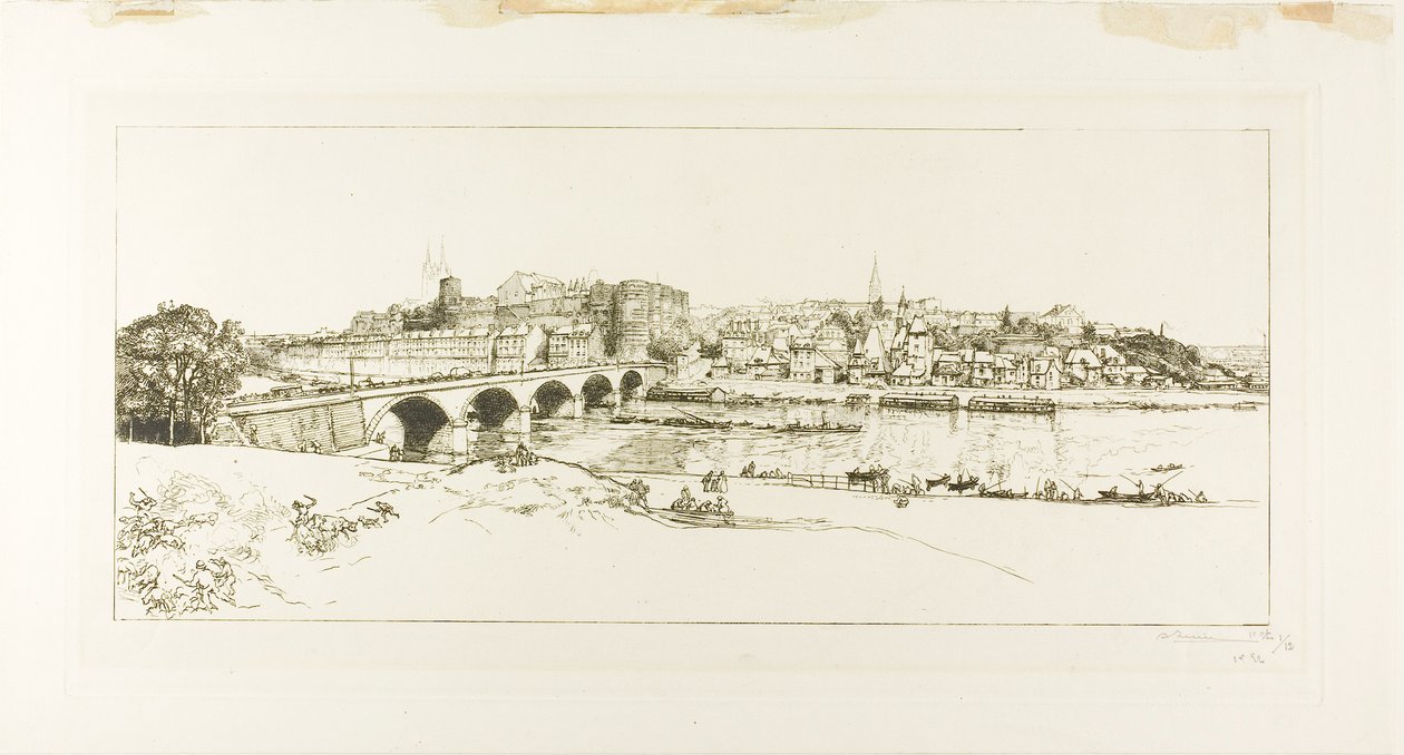 Angers: Angers: Panoraamanäkymä tekijältä Louis Auguste Lepère