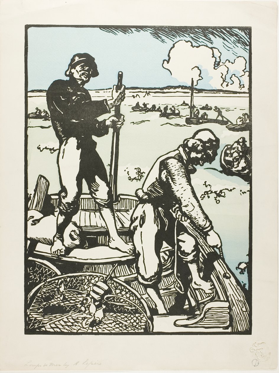 Shrimpers tekijältä Louis Auguste Lepère