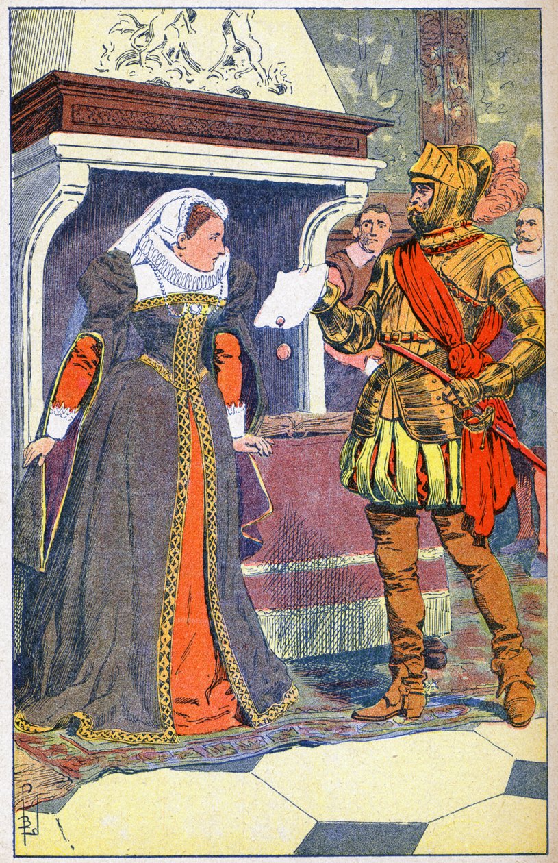 Marie Stuartin pidätys vuonna 1567 tekijältä Louis Charles Bombled