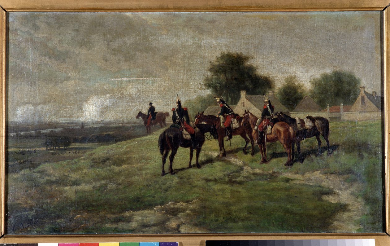 Cuirassiers (maalaus) tekijältä Louis Charles Bombled