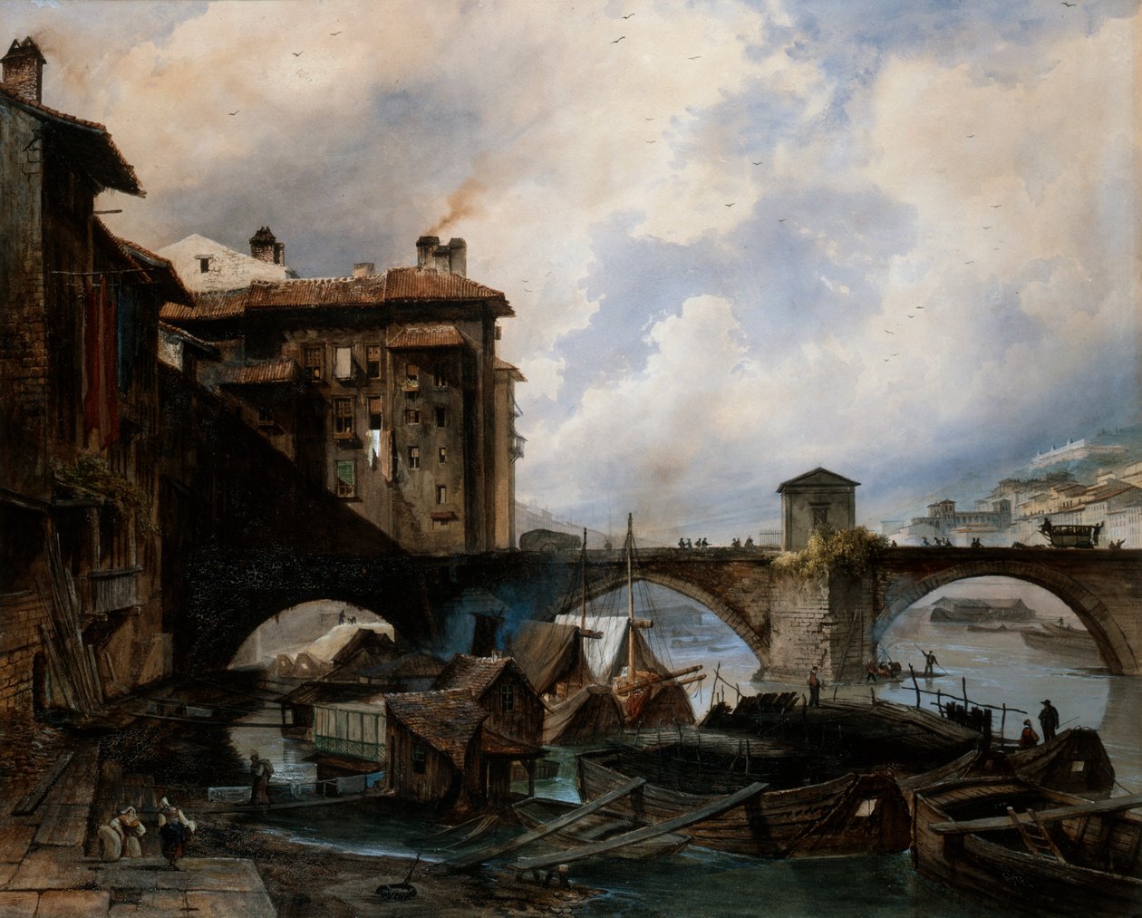 "Lyonin satama", 1830. tekijältä Louis Etienne Watelet