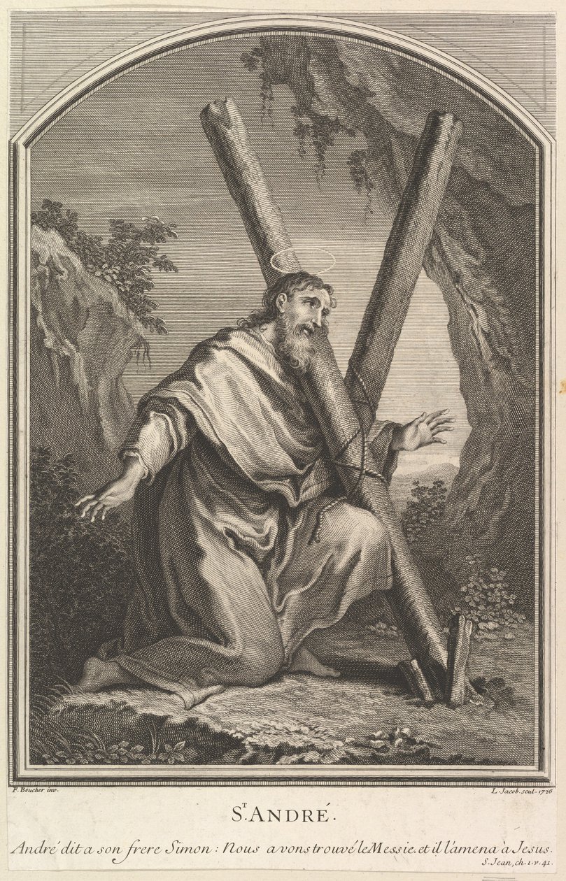 Pyhä Andreas, 1726. tekijältä Louis Jacob