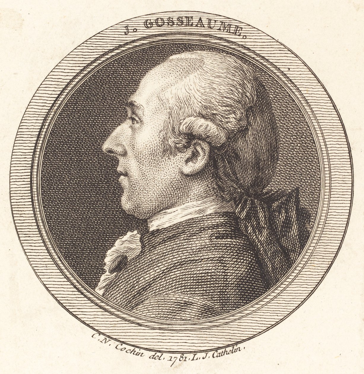 J. Gosseaume tekijältä Louis Jacques Cathelin after Charles Nicolas Cochin II