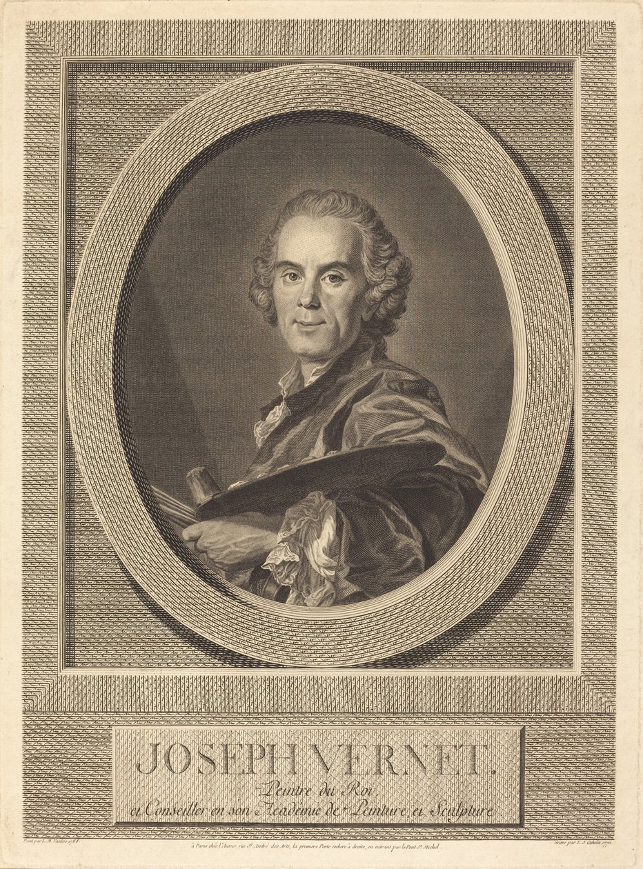 Joseph Vernet tekijältä Louis Jacques Cathelin after Louis Michel Van Loo