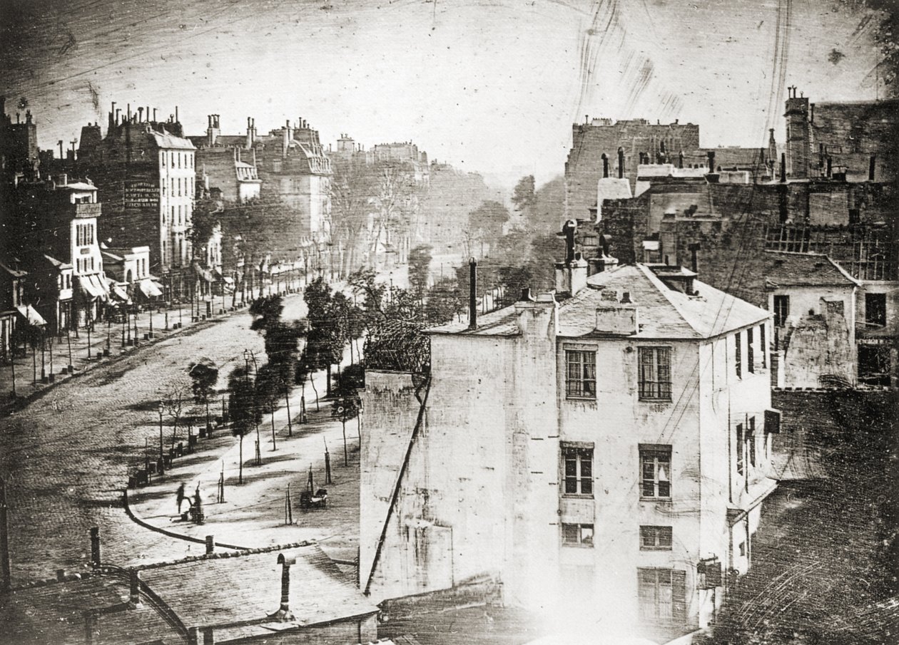 Boulevard du Temple, Daguerre tekijältä Louis Jacques Mande Daguerre