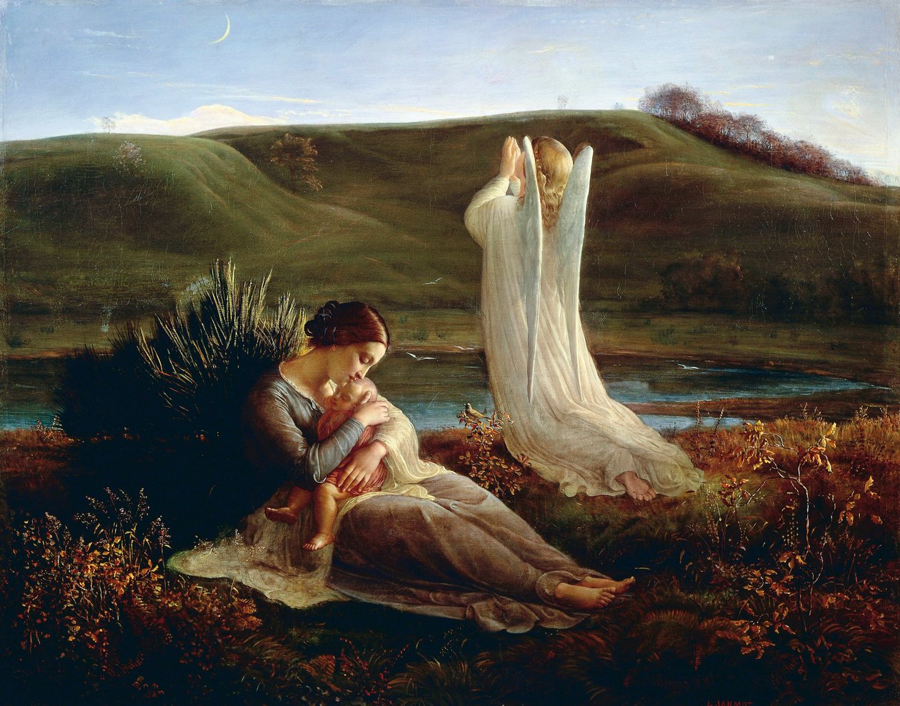 Ranska, Lyon, Enkeli ja äiti tekijältä Louis Janmot