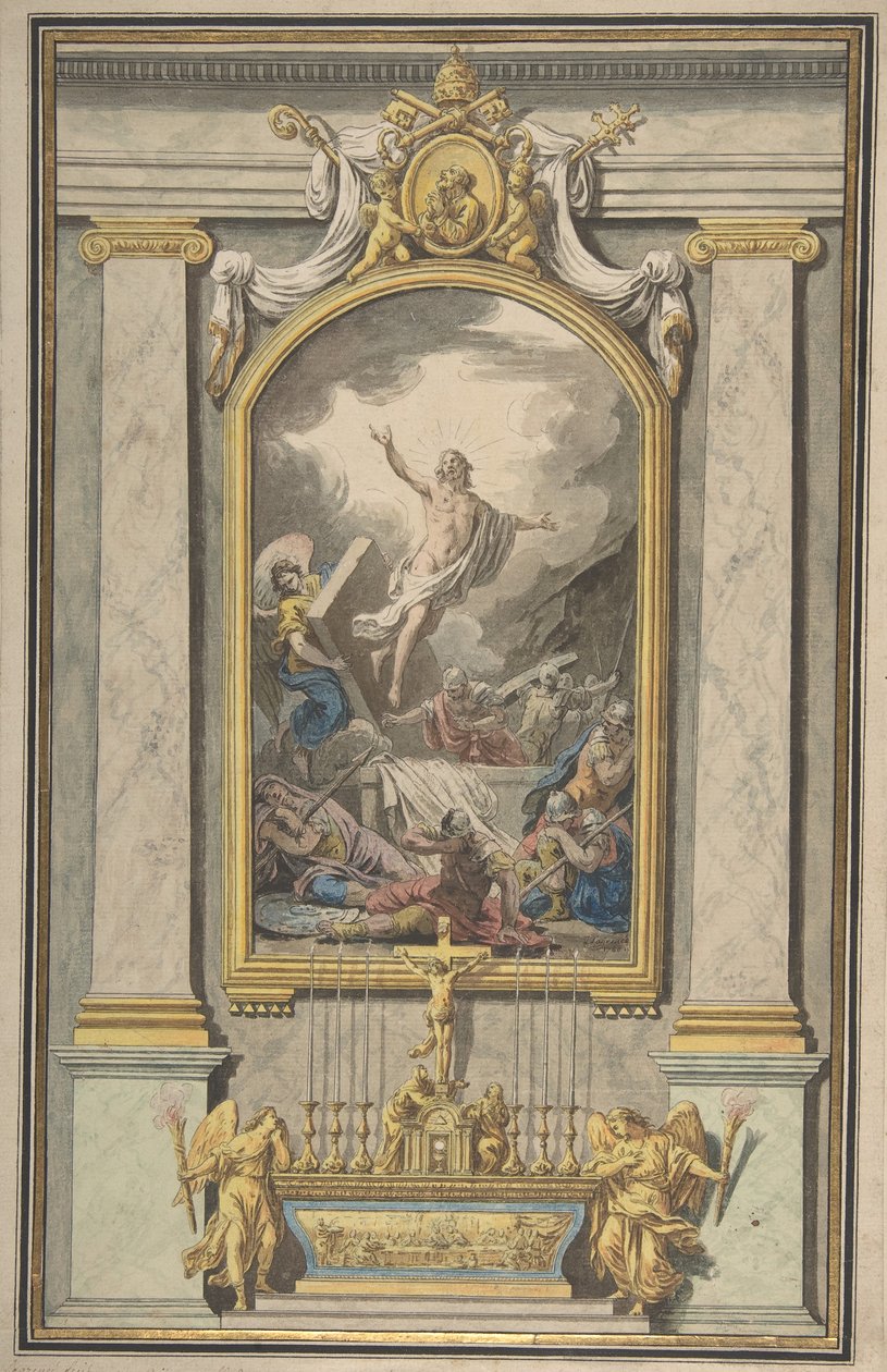 Ylösnousemus, n. 1760. tekijältä Louis Jean François Lagrenée