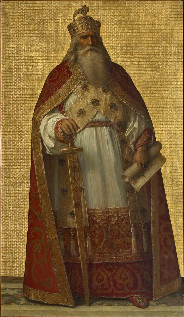 Kaarle Suuri, 1872-1877. tekijältä Louis Joseph Gallait