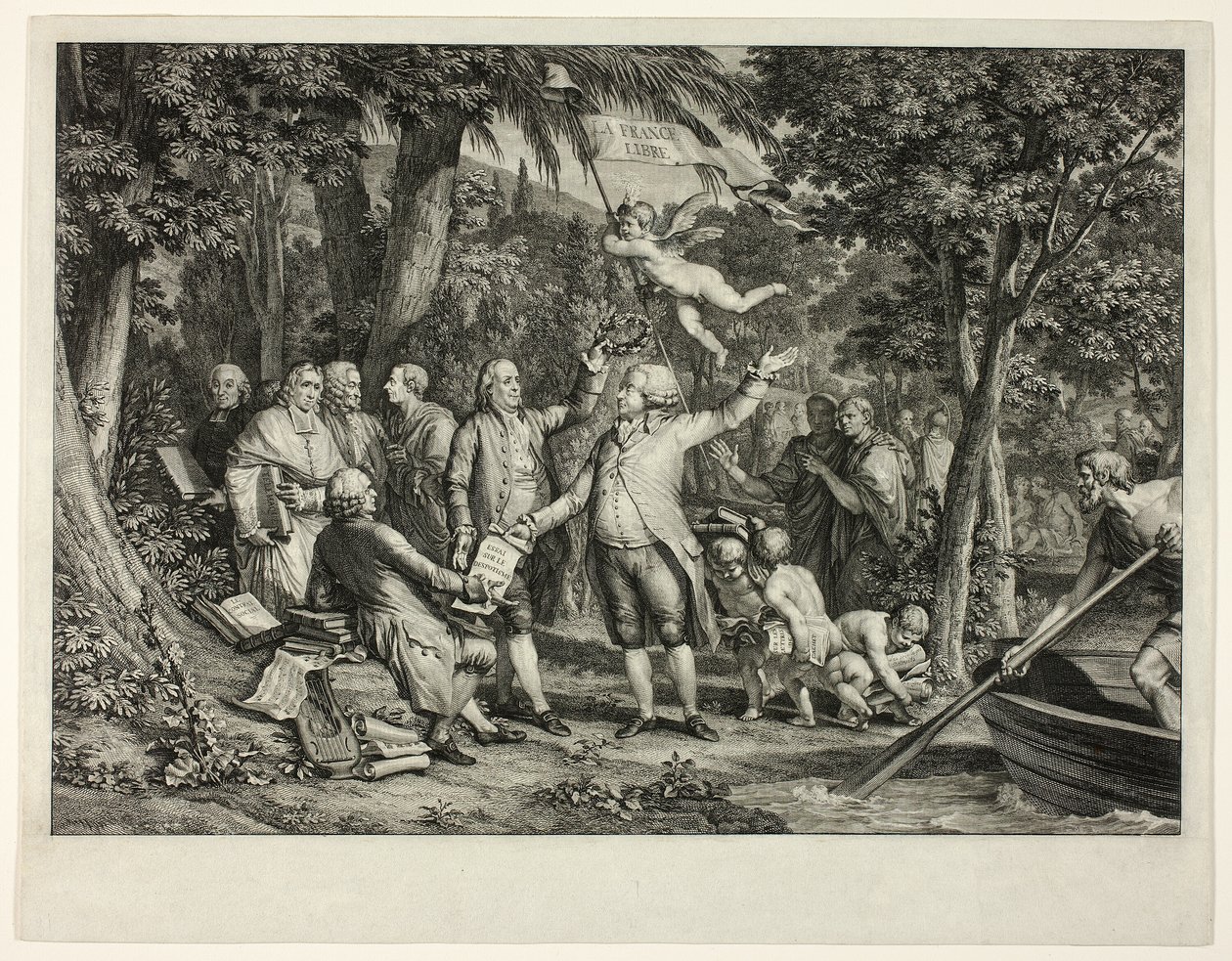 Mirabeau saapuu Elysian kentälle tekijältä Louis Joseph Masquelier