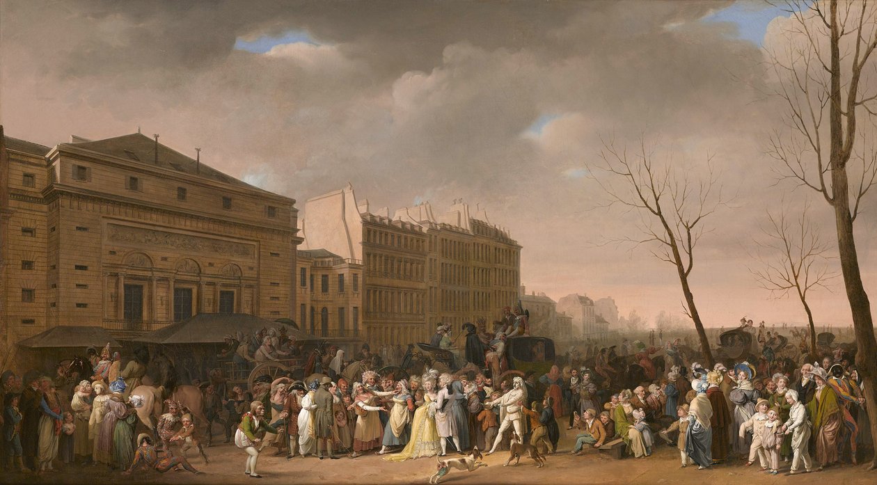 Karnevaalikohtaus, 1832. tekijältä Louis Leopold Boilly