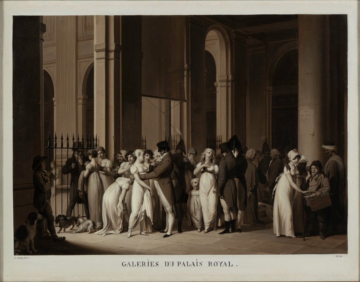 Kuninkaanlinnan galleriat, 1809. tekijältä Louis Leopold Boilly