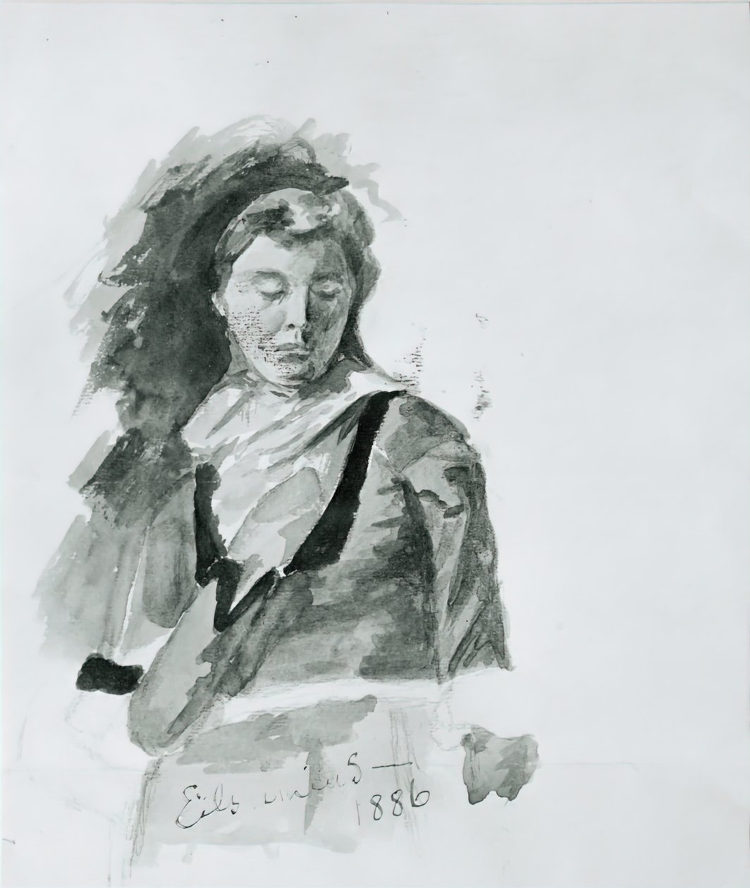 Naisen figuuri, 1886. tekijältä Louis Michel Eilshemius