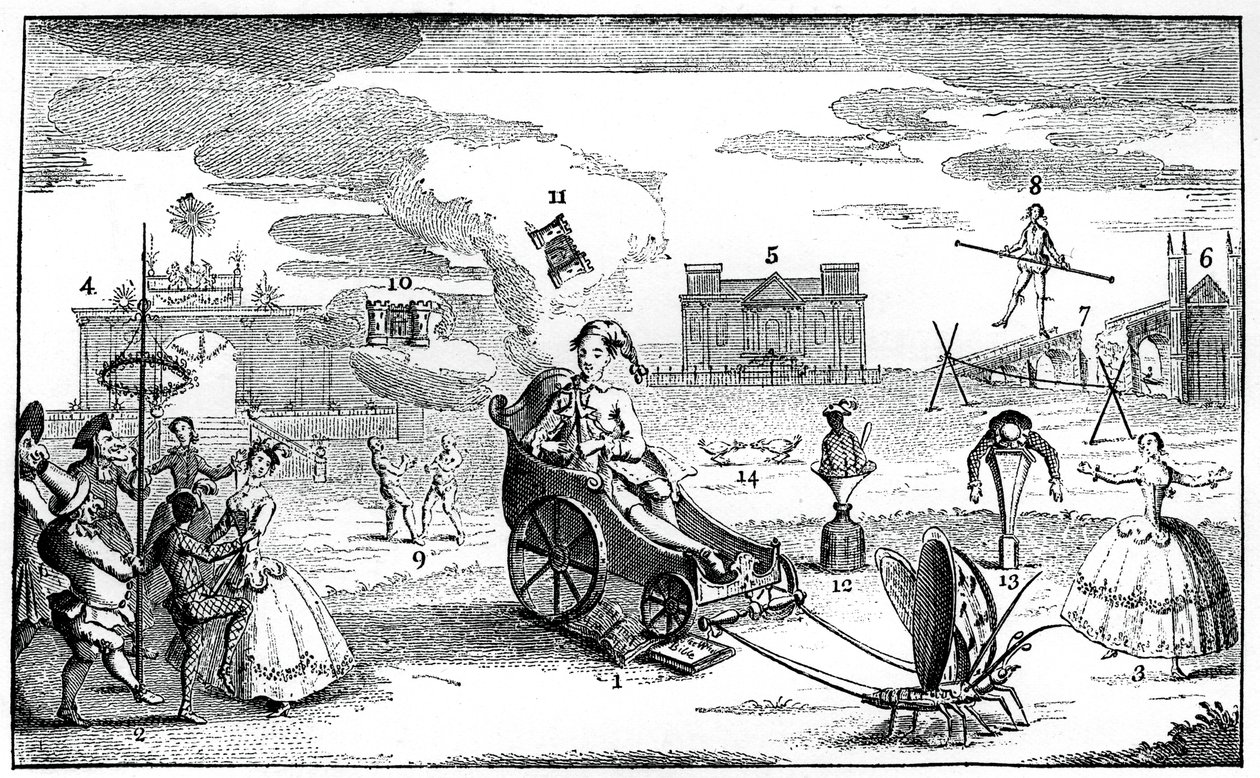 Folly Triumphant, 1749. tekijältä Louis Philippe Boitard