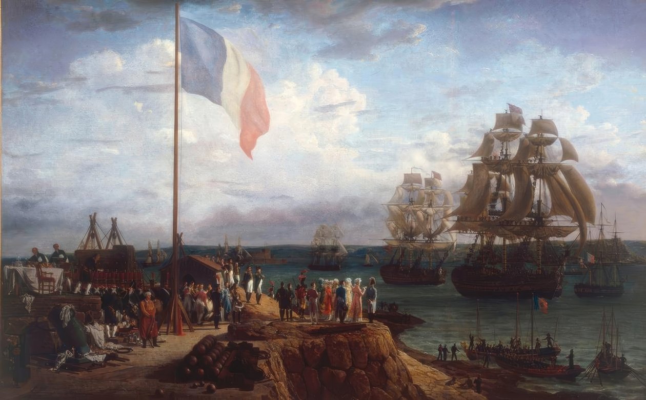 Napoleon I. ja Kaiserin Marie-Louise olla tekijältä Louis Philippe Crepin