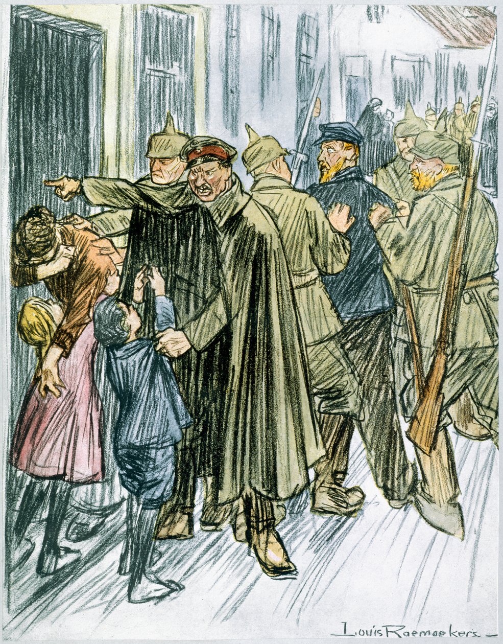 "Aviomiehet ja isät", 1916 tekijältä Louis Raemaekers