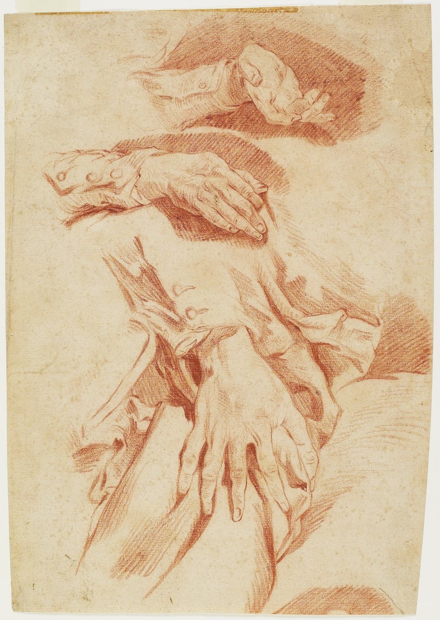 Studies of Hands, 1770-1780 tekijältä Louis Rolland Trinquesse