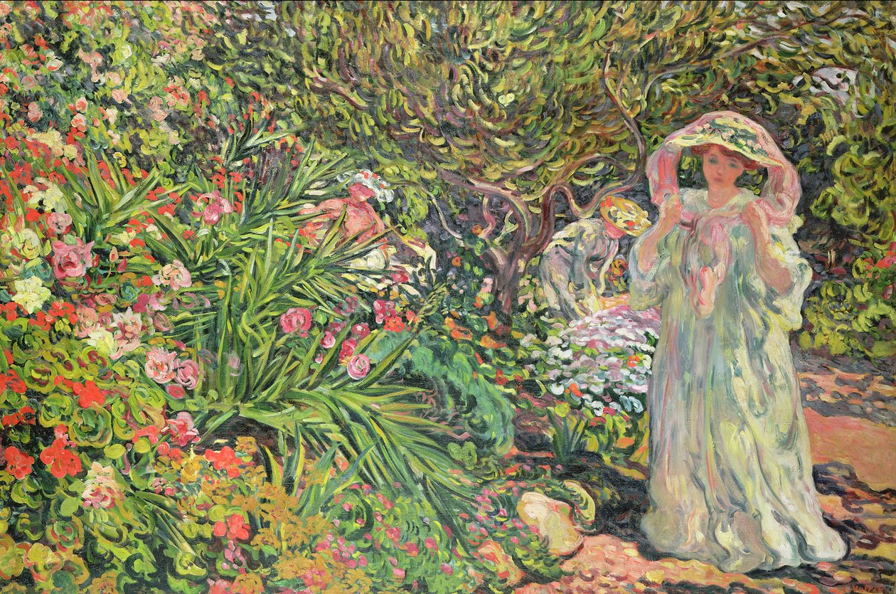 Madame Valtat in the garden tekijältä Louis Valtat