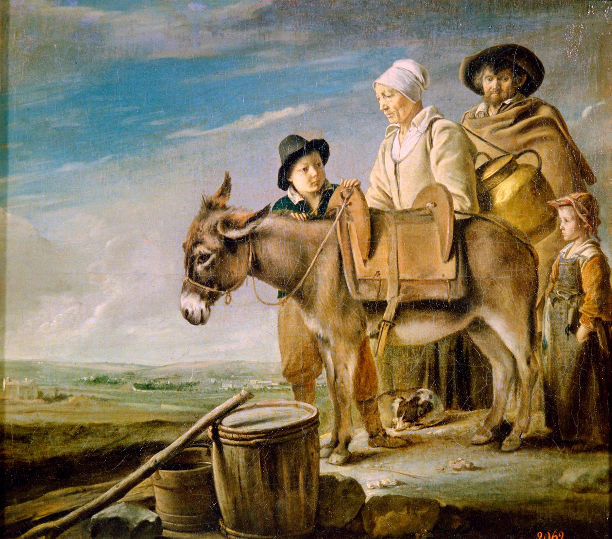 Maitoneitojen perhe, 1641. tekijältä Louis le Nain