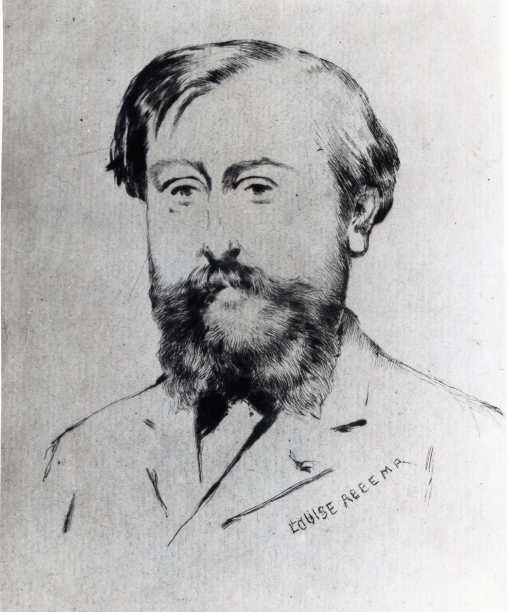 Leo Delibes (muste paperille) tekijältä Louise Abbéma