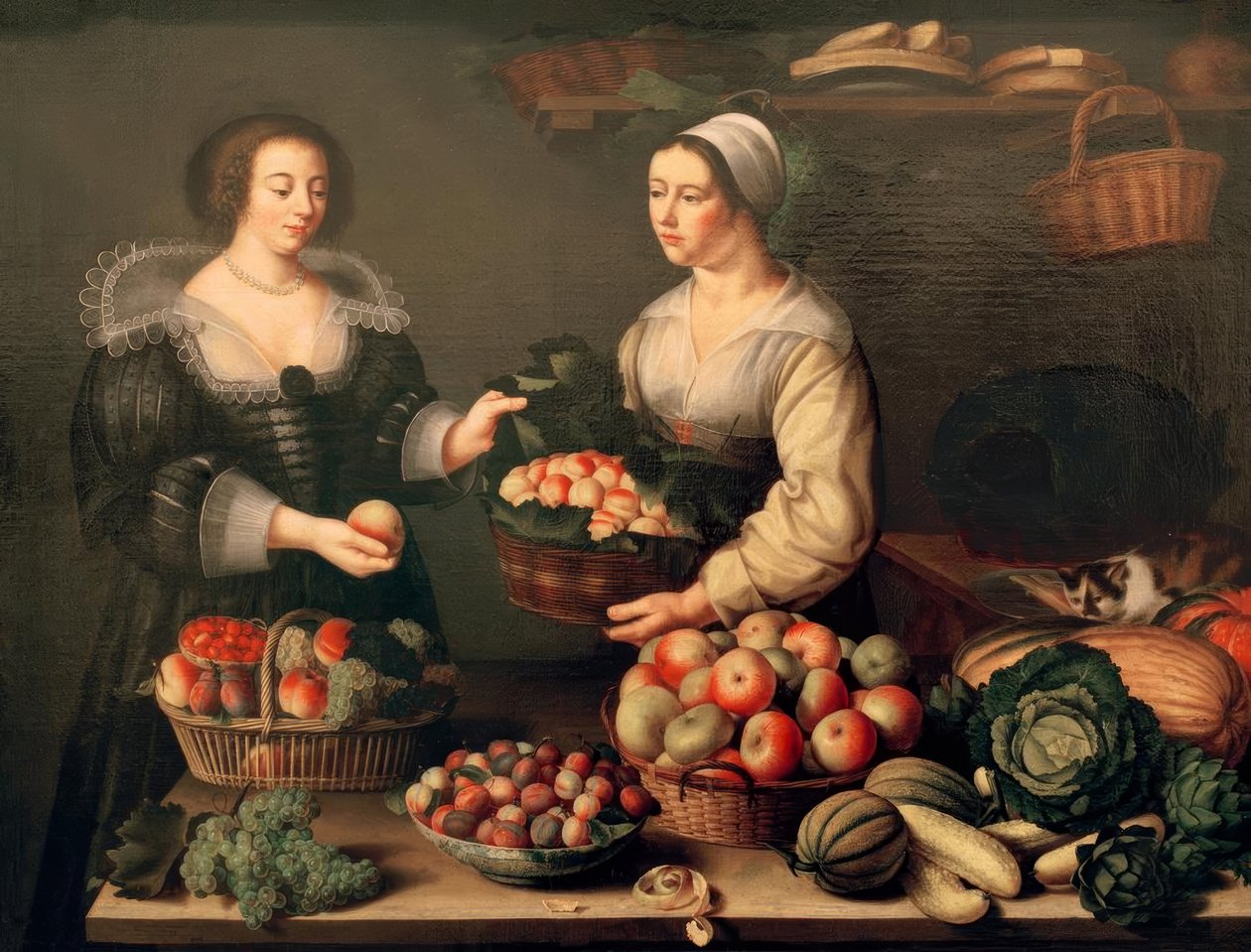 Die Früchteund Gemüseverkäuferin tekijältä Louise Moillon