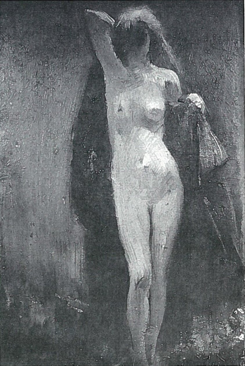 Akt mit rotem Manteln tekijältä Lovis Corinth