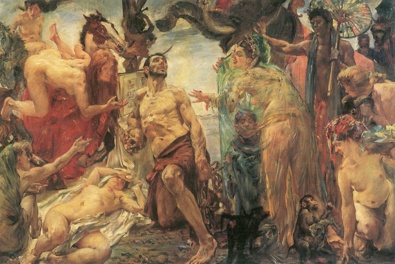 Versuchung des heiligen Antonius nach Gustave Flaubertn Englanti: Pyhän Anthonyn kiusaus Gustave Flaubertnin jälkeen tekijältä Lovis Corinth