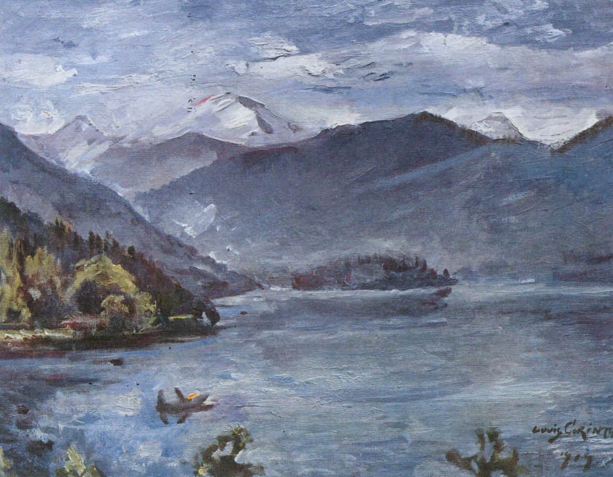 Walchensee, sininen Landschaftn tekijältä Lovis Corinth