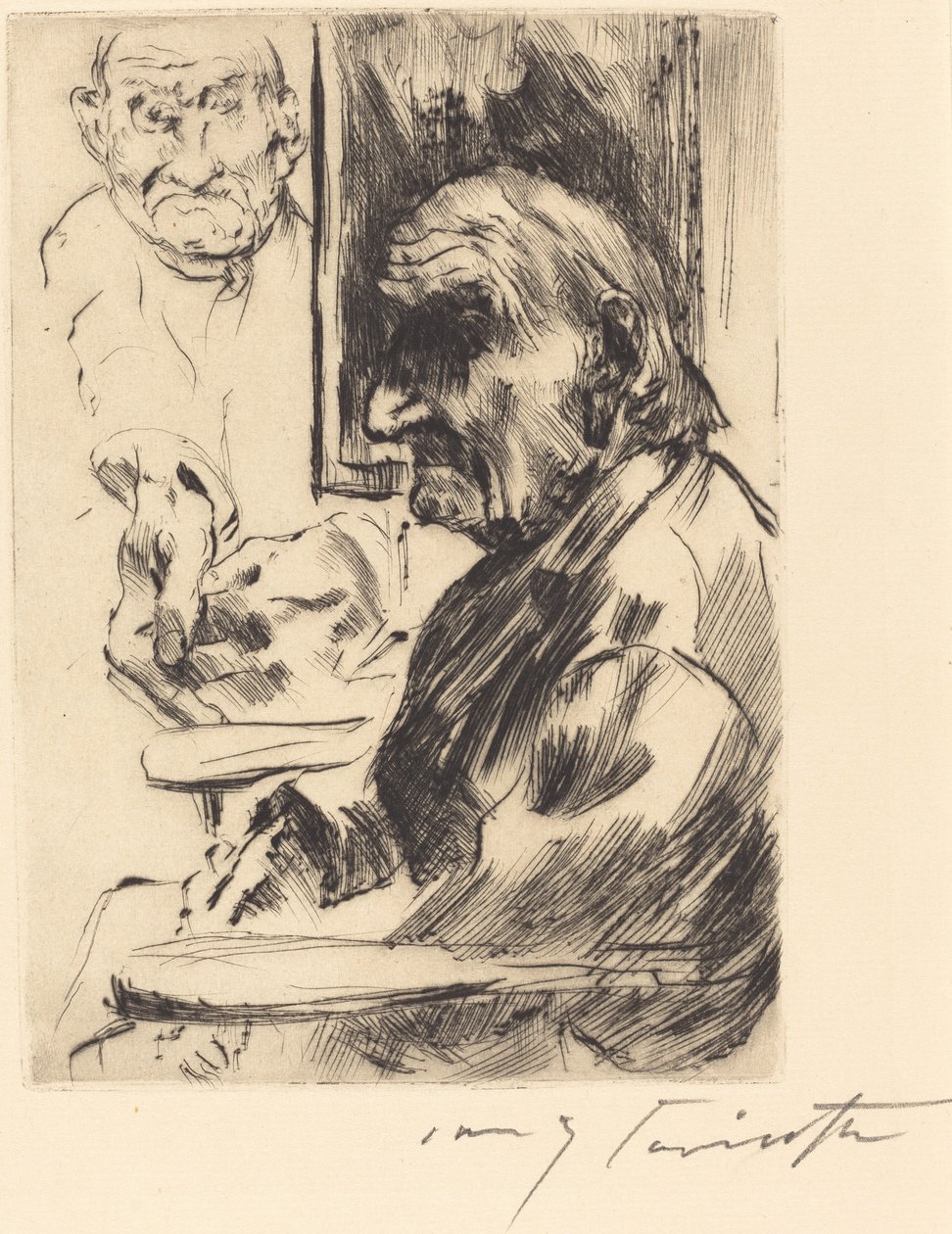Alter Mann (vanha mies) tekijältä Lovis Corinth