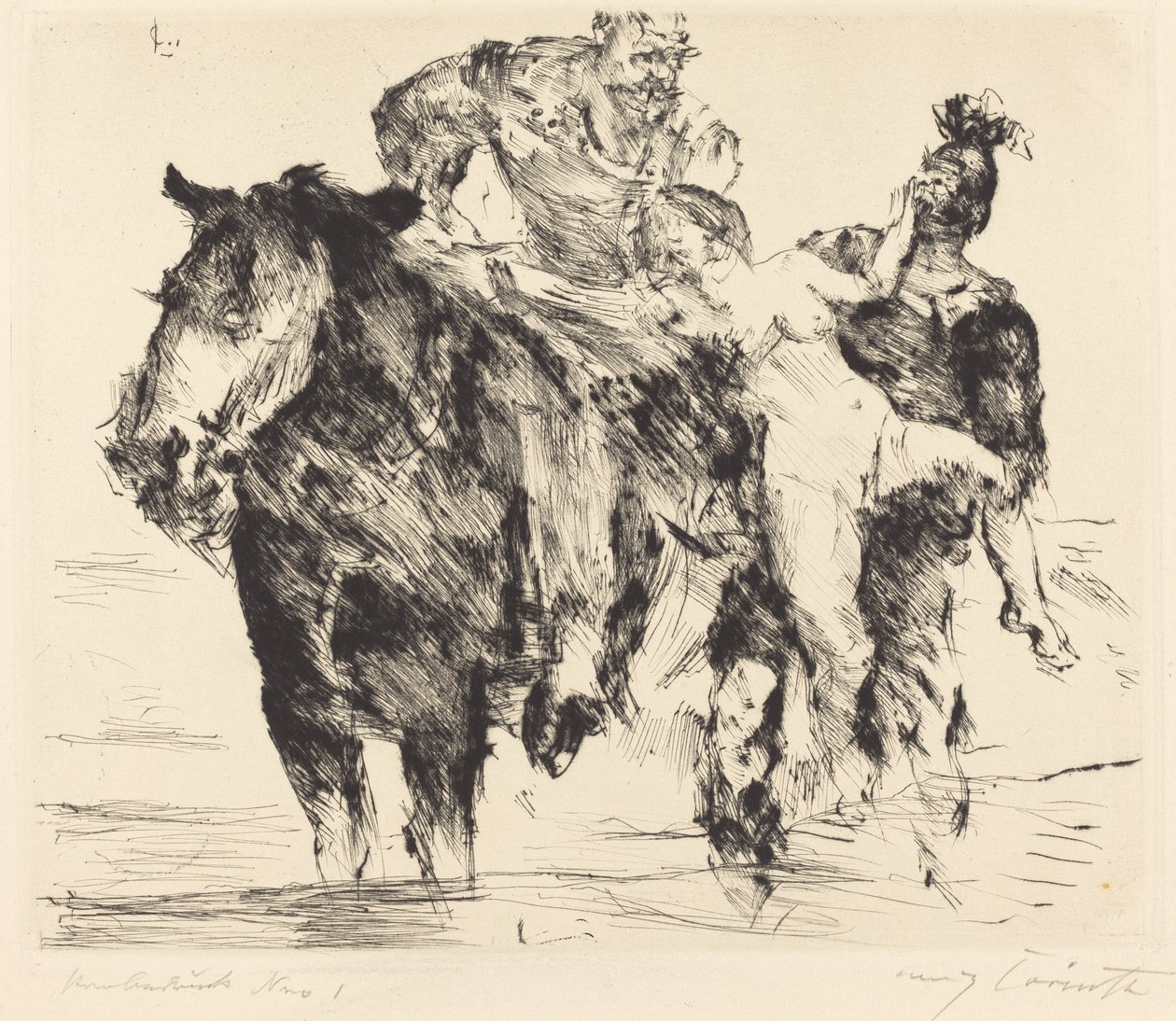 Raiskausnainen Raiskaus, 1920. tekijältä Lovis Corinth