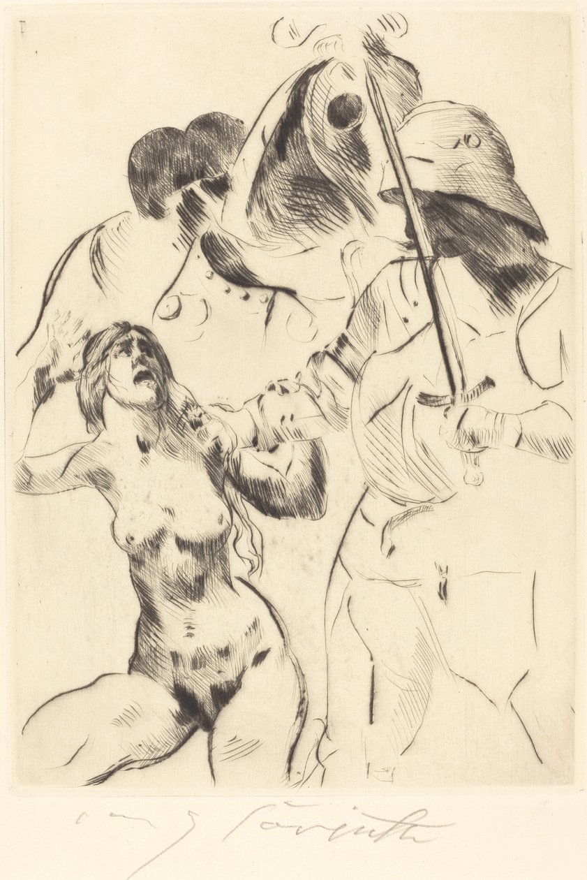 Naisen sieppaus III (Abduction III) tekijältä Lovis Corinth
