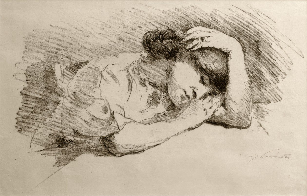 Nukkumassa tekijältä Lovis Corinth